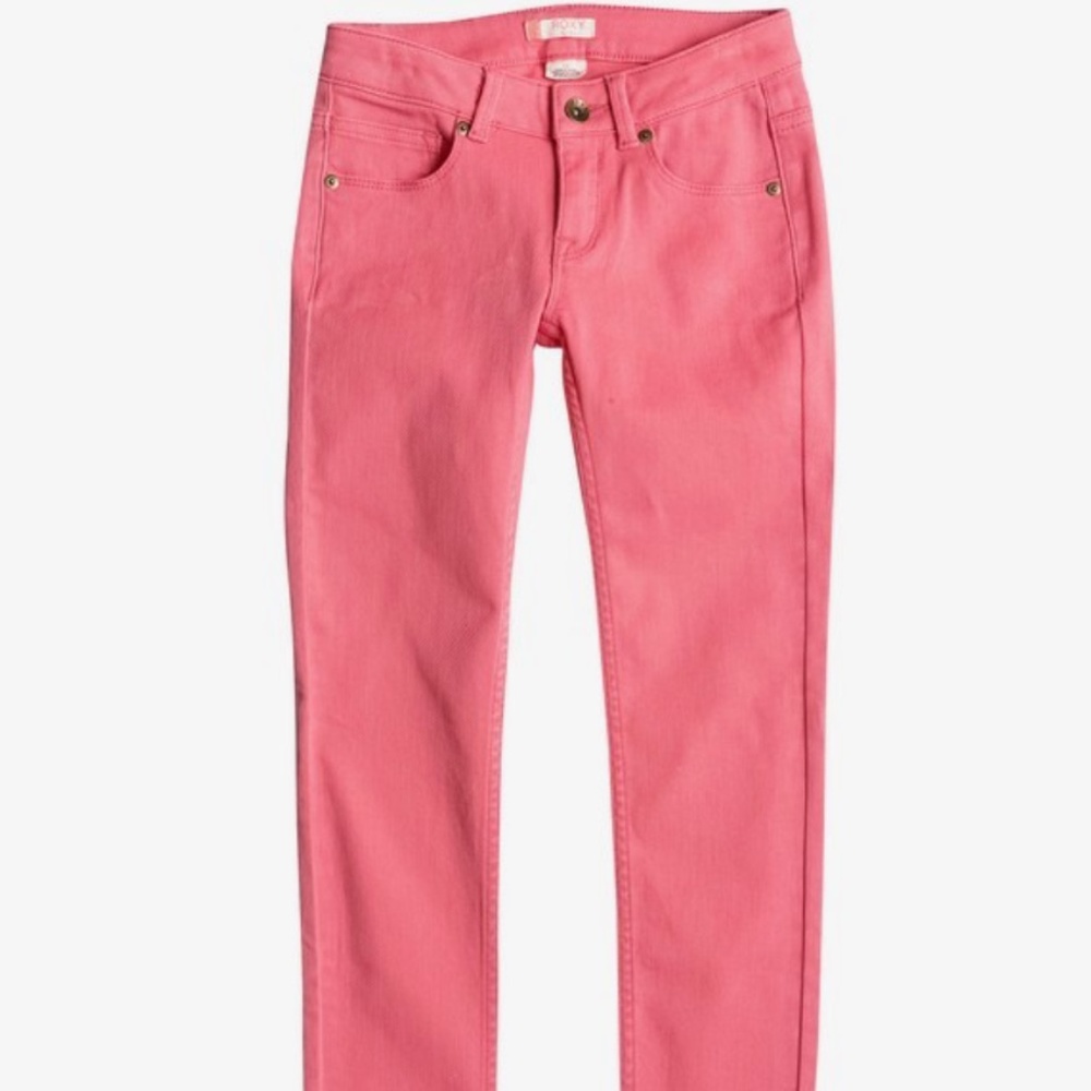 NWT Roxy Girls Golden Leaves Slim Fit Pink Size 10